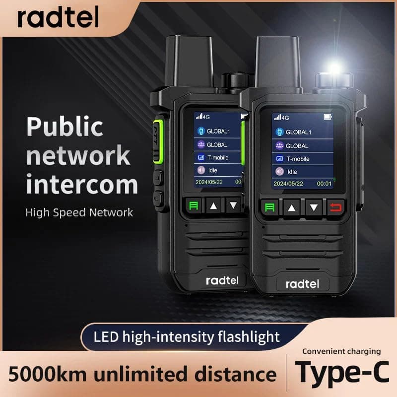 Radtel P6 PoC Radio (Push-to-Talk Over Cellular), Unlimited Range Nationwide Handheld Walkie Talkies, Rechargeable Two-Way Radios Long Distance GXIN Ham Radio (2 Pack with 2 SIM) - 4