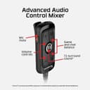 HyperX Casque de jeu Cloud Alpha S pour PC et PS4, son surround 7.1, basses réglables, haut-parleurs à deux pièces, mixeur de discussion, microphone antibruit de fond, noir - 6