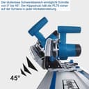 Scheppach Scie plongeante PL75 | Rail de guidage de 1400mm | Puissance 1600W | Profondeur de coupe 75mm | Lame de 160mm 36D | Inclinable avec protection contre le basculement jusqu'à 45° - 2