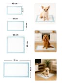 Pack of 100 Training Pads for Dogs 45 x 60 cm Dog Toilet Incontinence Bed Pad 6-Layer Design Dog Accessories Quick Drying Puppies Elderly Dogs Absorbent Changing Mat - 3