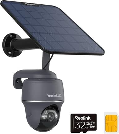 Reolink 4K/8MP 4G Camera, Solar-powered Security Camera O…