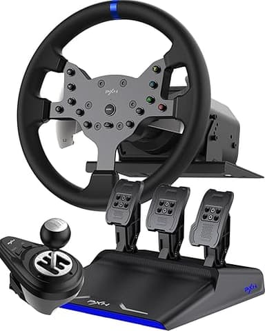 PXN V99 Gaming Steering Wheel, Driving Force Feedback Ste…