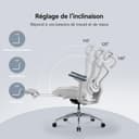 SIHOO Doro C300 Chaise de Bureau Ergonomique, avec Soutien Lombaire Dynamique, accoudoirs 3D et Dossier réglable, Repose-Pieds pour Un Confort accru, Expédiée en 2 Colis. Grigio(150 kg) - 4
