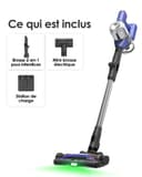 Tineco Pure One S50 Pro Aspirateur Balai sans Fil, Aspiration 200AW, Autonomie 95 Min, Brosse Anti-écheveaux, Tube Pliable à 180°, Eclairage LED Vert à 120°, Elimine Facilement Gros Débris - 9