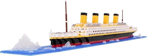 LULUFUN Building Blocks Set, Titanic Ship Model Building Block Set, DIY Mini Building Blocks Toys, Educational Toy, Gift for Adults and Children(1860 pcs)