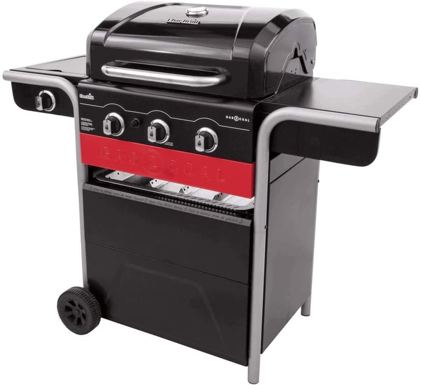 Char-Broil Gas2Coal Hybrid Grill - Griglia per barbecue a gas e carbone a 3 fuochi, finitura nera - 2