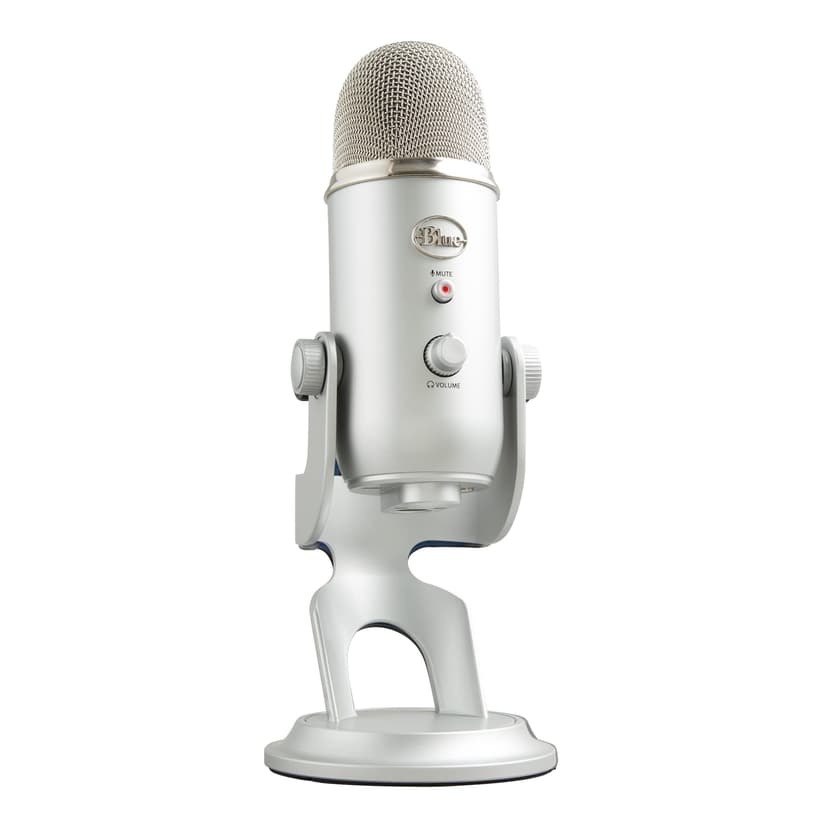 Blue Microphones Yeti, Micro USB pour Enregistrer, Streaming, Gaming, Podcast, Micro Gaming condensateur, Micro PC & Mac avec Effets Blue VO!CE, Support ajustable, Plug and Play - Argent - 1