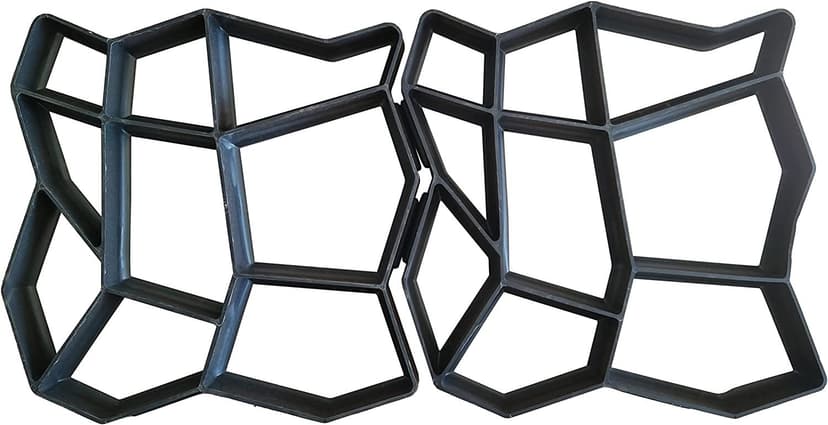 FHONYX 2 PCS Concrete Moulds 40x40x4cm, Paving slabs, Truss, Garden Lawn, Decoration Garden, Path, DIY, Pavement, Paving Stones, Reusable, Multi-Purpose, cast, Imitation Stone - 1