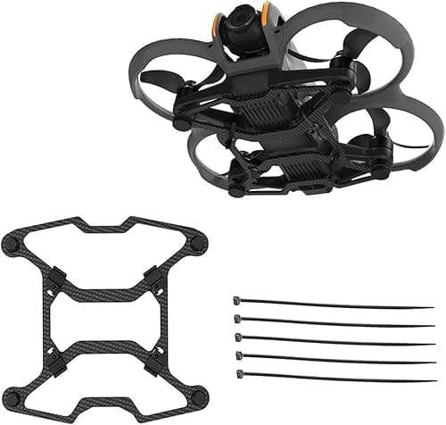 AVATA 2 Carbon Fiber Chassis Armor Protection, Anti-Collision Bottom Armor with Retaining Strap Drone Accessories for DJI AVATA 2, Corrosion Resistance & Wear Resistance