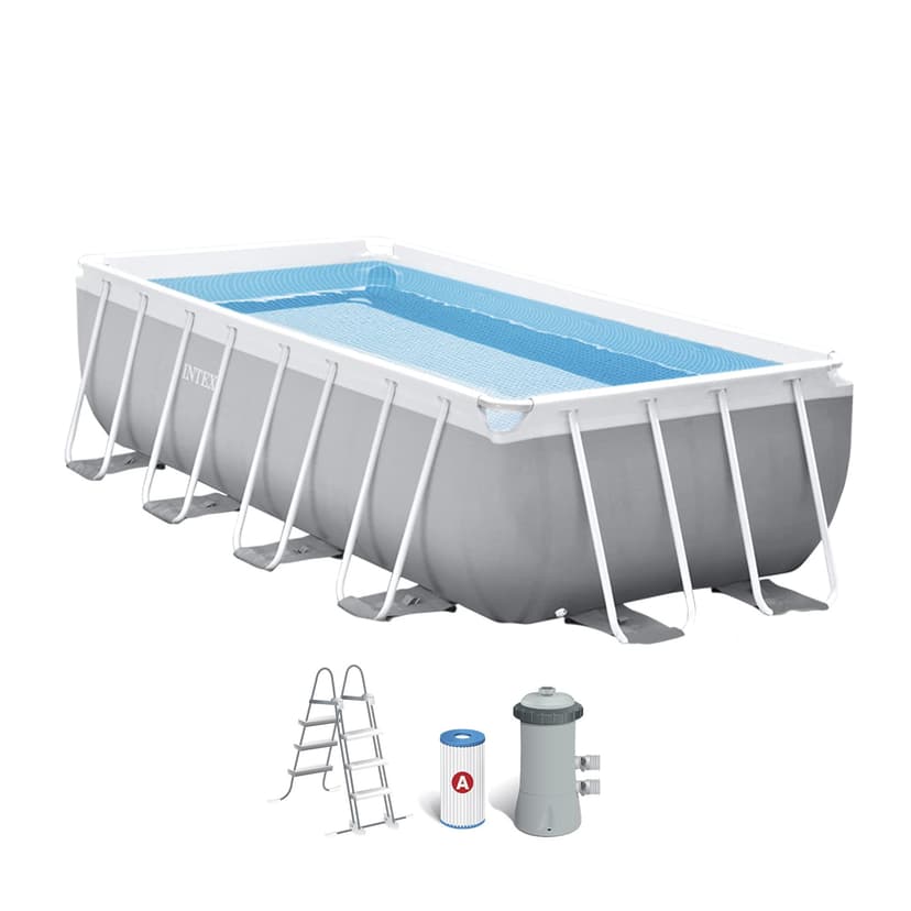 Intex 4M X 2M X 1M Prism Frame Rectangular Pool Set - 1