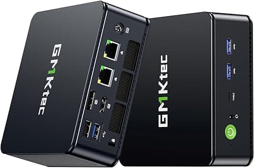 GMKtec NucBox M6 Ultra Gaming PC AMD Ryzen 5 7640HS with 32GB (16GBx2) DDR5 Memory, 512GB PCIe 3.0 SSD Micro PC with Dual LAN 2.5GHz Triple Display