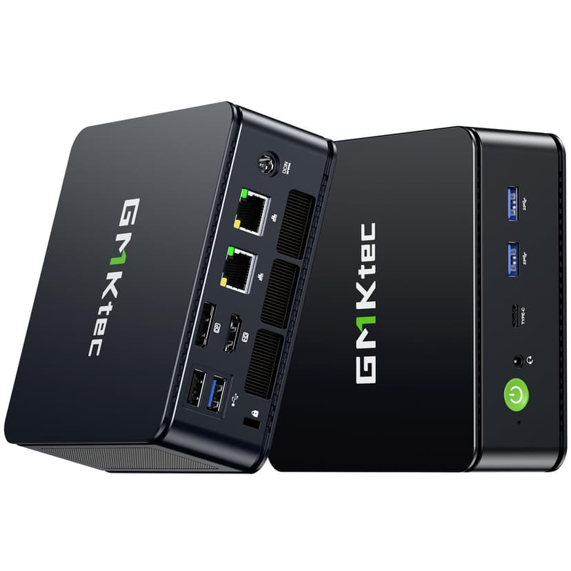 GMKtec NucBox M6 Ultra Gaming PC AMD Ryzen 5 7640HS with 32GB (16GBx2) DDR5 Memory, 512GB PCIe 3.0 SSD Micro PC with Dual LAN 2.5GHz Triple Display - 1