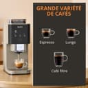 KRUPS Coffee Crush Superautomatic Coffee Maker 15 Bar 3 Coffee Recipes 3 Temperature Levels Touch Screen Compact 15 cm Wide SA402AE0 - 4
