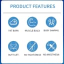 PHOLK Body Sculpt Slimming Machine, 2800W Electromagnetic Body Sculpting Machine, Magnetic Vibration Intensity: 7 Tesla, EMS for Fat Burning, for Thighs, Buttocks - 3