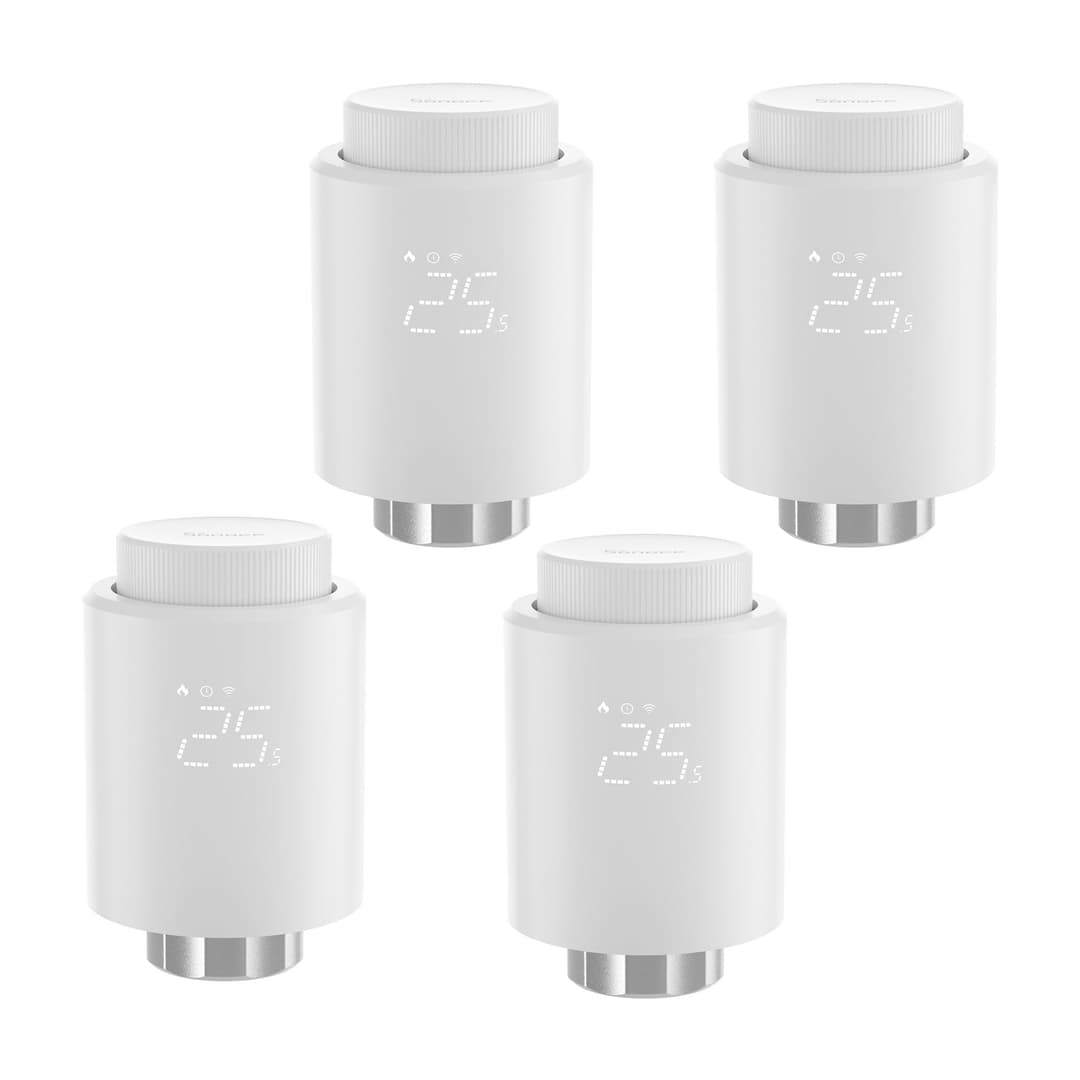 SONOFF Zigbee Thermostatic Radiator Valve,Add-On Smart Radiator Valve for Smart Home Control, Easy Installation, Save Heating Costs,Works with Alexa, Google Home, TRVZB, 4 Pack