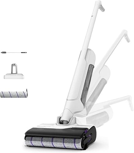 Rowenta YY5785FEX-Clean 10 2-in-1 Floor Cleaner, Vacuuming and Mopping, Electric Mop, Self-Cleaning, Drying System, Double Edge, Extra Long Service Life