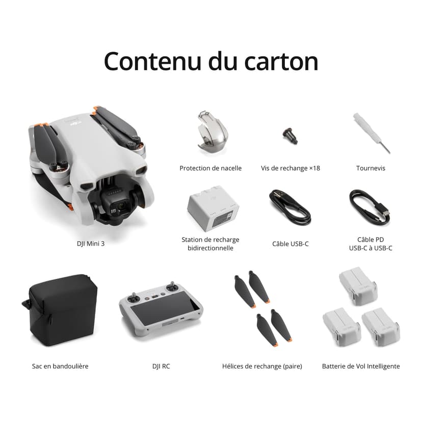 DJI Mini 3 Fly More Combo (DJI RC) – Lightweight 3x Mechanical Gimbal Mini Camera Drone with 4K HDR Video, 3 batteries for 114-min Flight Time, Vertical Shooting, 32800ft (10km) Video Transmission - 7