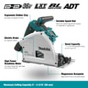 Makita DSP600ZJ (36V) Twin 18V Li-Ion LXT Brushless 165mm Plunge Cut Saw Supplied In A Makpac Case - Batteries And Charger Not Included - 3