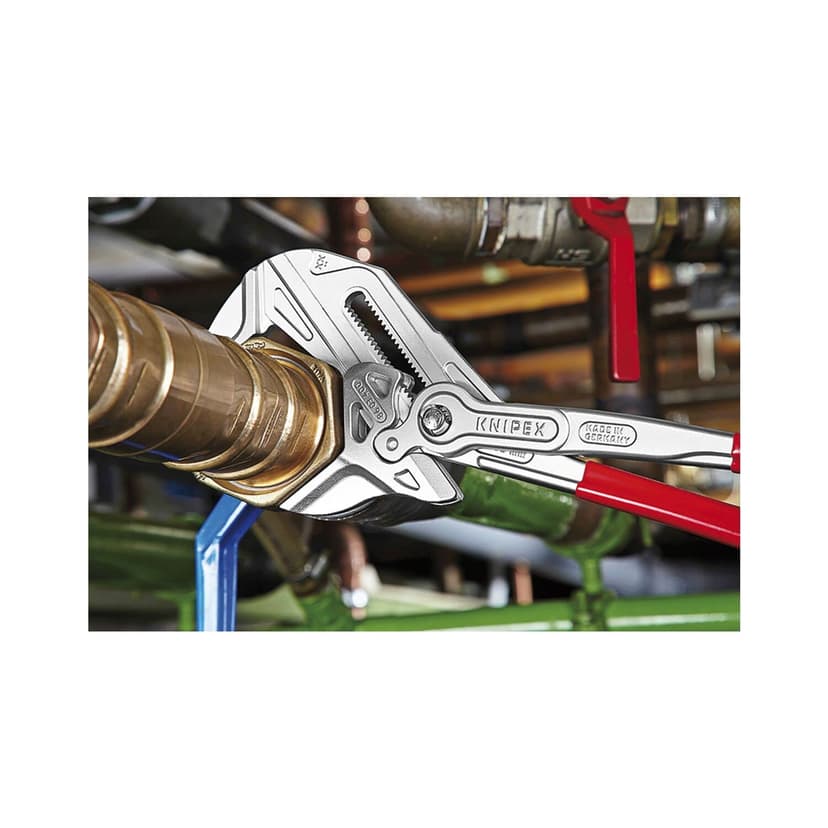 KNIPEX Pliers Wrench, Chrome-Plated, 300 mm, Grips Continuously up to 68 mm, Fine Adjustment by Button Push, Adjustable Wrench, 86 03 300 - 5