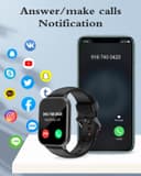RUIMEN Smart Watch Answer Dial Call,Smart Watches for Women Men 1.85"HD Screen Fitness watch with SpO2 Heart Rate Sleep Monitor Step Counter Waterproof 100+ Sports Mode for Android iOS (2 Bands) - 2