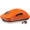 ATTACK SHARK X3 49g SUPERLIGHT Mouse, PixArt PAW3395 Gaming Sensor, BT/2.4G Wireless/Wired Gaming Mouse, 6 Adjustable DPI up to 26000, 200 Hrs Battery, Office Mice for Win11/Xbox/PS/Mac (Orange) - 1