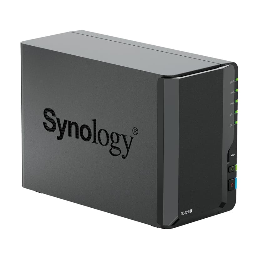 DS224+ Bt NAS 2 emp. 2.0/2.7 GHz 64b QuadCore 2Go 2 LAN GbE USB3.2 - 6
