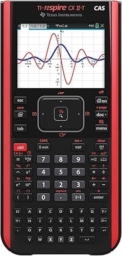 Texas Instruments TI-Nspire CX II-T CAS 800 Functions Colour Graphing Calculator 3D Black Red