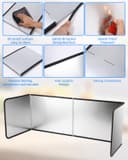 Plaque Anti Projection Cuisine 4 Côtés Anti Eclaboussure Cuisine Pliable Protection Plaque de Cuisson Facile À Nettoyer Gadget Cuisine Anti-éclaboussures pour la Cuisine et Cuisinière 76x29x30cm - 5