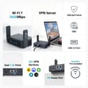 GL.iNet GL-BE3600 (Slate 7) Portable Travel Router, Pocket Dual-Band Wi-Fi 7, 2.5G Router, Wireless Access Point, VPN Mobile Wifi Routers Abroad for Modem, Mini Routers, Suitable for Hotel, Business - 3
