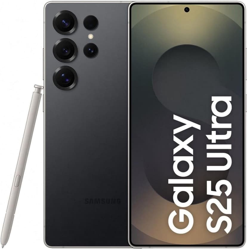 Samsung Galaxy ​S25 Ultra 5G (2025) ​1TB ​Storage​ + 12GB RAM SM-S938B ​Qualcomm Snapdragon 8 Elite SIM Free Factory Unlocked​ Android 15 Smartphone (Titanium Black) - 1