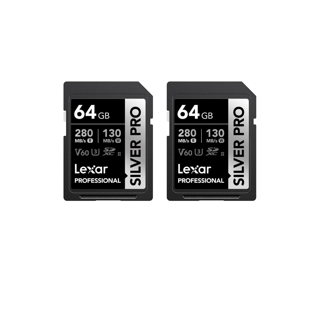 Lexar SILVER PRO SD Card 2x64GB, UHS-II SD Memory Card, V…