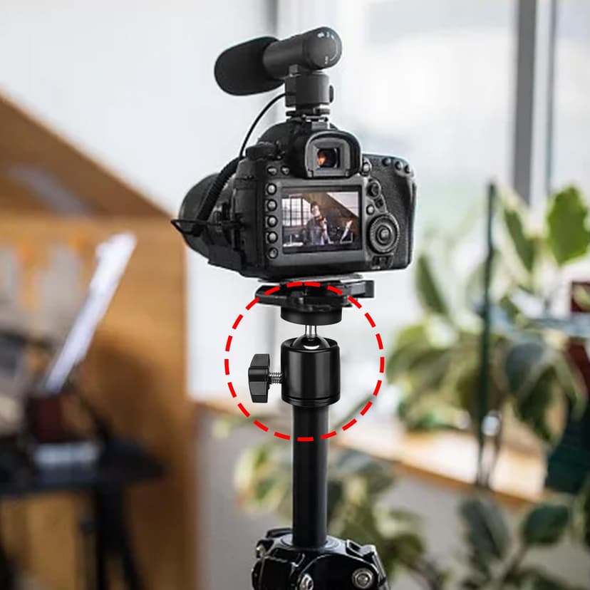 5 Pièces Rotule Photo, DEANKEJI Pivotante 360° Rotule de Suspension, Métal Rotule, Trépied, pour Caméras avec Support à vis 1/4, Monopode Appareil Photo, Support Lumière de Remplissage - 6