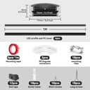 HOMMAND 6 x 1m/3.3ft LED Profile U Shape Aluminium Channel with Diffuser Strip, Corner Connectors, End Caps, Mounting Clips, Indoor LED Strip Light Holder - 2