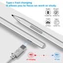 Stylus Pen for Microsoft Surface Pro12/11/10/9/8/X/7+/6/5/4/3/Surface 3, Surface Go 3/2/1, Surface Laptop/Studio/Book 4/3/2/1 with Eraser Side Button,Palm Rejection,Tilt Function,1024 Pressure - 4