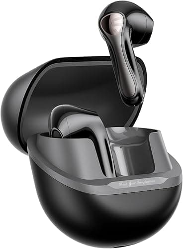 SOUNDPEATS Air5 Lite Wireless Earbuds with Hi-Res Audio, Bluetooth 5.4 Earphones, 13mm Drivers, LDAC Codec, Noise Cancelling Headphones for Calls, Stereo Sound, 30 Hrs, APP Control (Black)