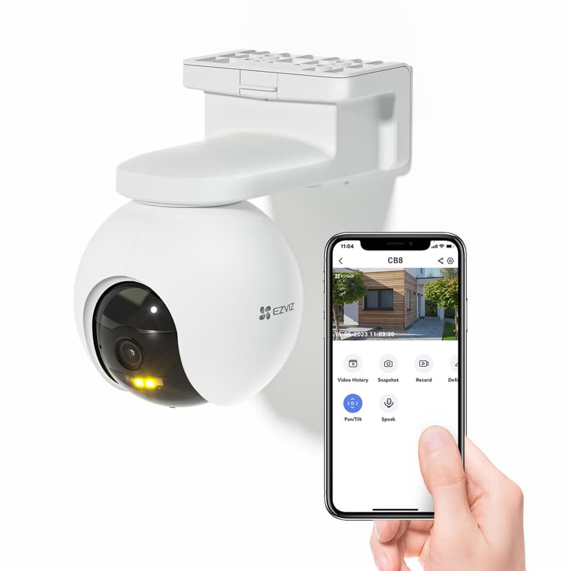 EZVIZ 2K Camera Surveillance WiFi Extérieure sans Fil sur Batterie 10400mAh avec Suivi Auto, Détection de Personne, Vision Nocturne en Couleur, Audio Bidirectionnel, Défense Active, Type C, CB8 - 1
