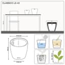 Lechuza Self Watering Plant Pot CLASSICO 43 LS Garden Flower Indoor and Outdoor Plastic Planter with Drainage Hole D43 H40 cm Red High-Gloss - 7
