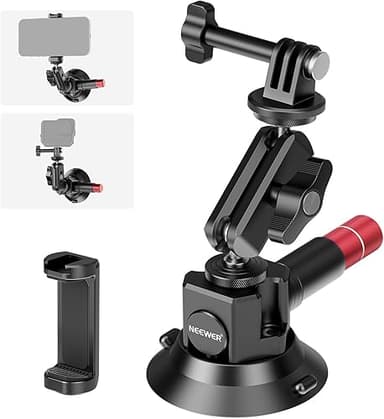 NEEWER 3" Suction Cup Camera Mount Bracket with Ball Head…