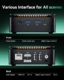 NiPoGi Essenx E1 Mini PC AMD Ryzen 3250U Windows 11 Pro (2C/4T, up to 3.5 GHz) 8GB DDR4 RAM + 256GB SSD, 4K@60Hz dual display HDMI 2.0 + DP/Wi-Fi/BT/LAN, mini computer for office/education - 7