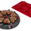 CECOA Silicone Mould with 6 3D Hearts - 6