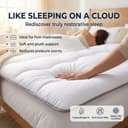 CASABEL Single Mattress Topper 90x200 cm, Breathable Microfibre Mattress Protector with Grey Piping & Wave Stitching, Ultra-Soft & Comfortable - Ideal for Single Beds - 2