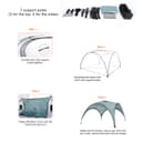 Amazon Basics Event, Garden Gazebo Beach Sun Shelter, 3.65x3.65m, Light Green - 4