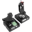 Logitech G Saitek X52 Pro Flight Système 3M avec Commande de Gaz à Pièces Métalliques et Joystick de Simulation, Ecran LCD, Double Suspension, Boutons Lumineux, 2 Connexions USB - Noir - 2