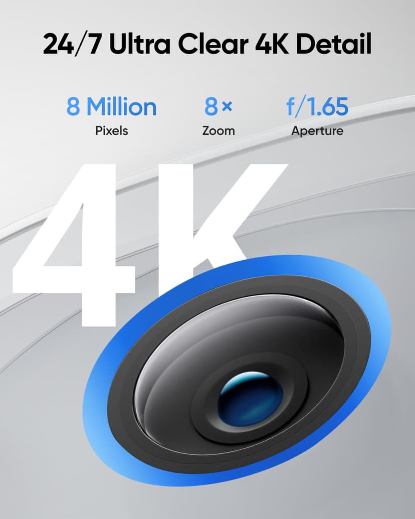 eufy Security eufyCam E330 (Pro) caméra de sécurité extérieure, résolution 4K, Enregistrement 24h/24 7j/7, Plug-in, Wi-FI amélioré, Reconnaissance faciale AI, sans Frais, HomeBase 3 requis - 3