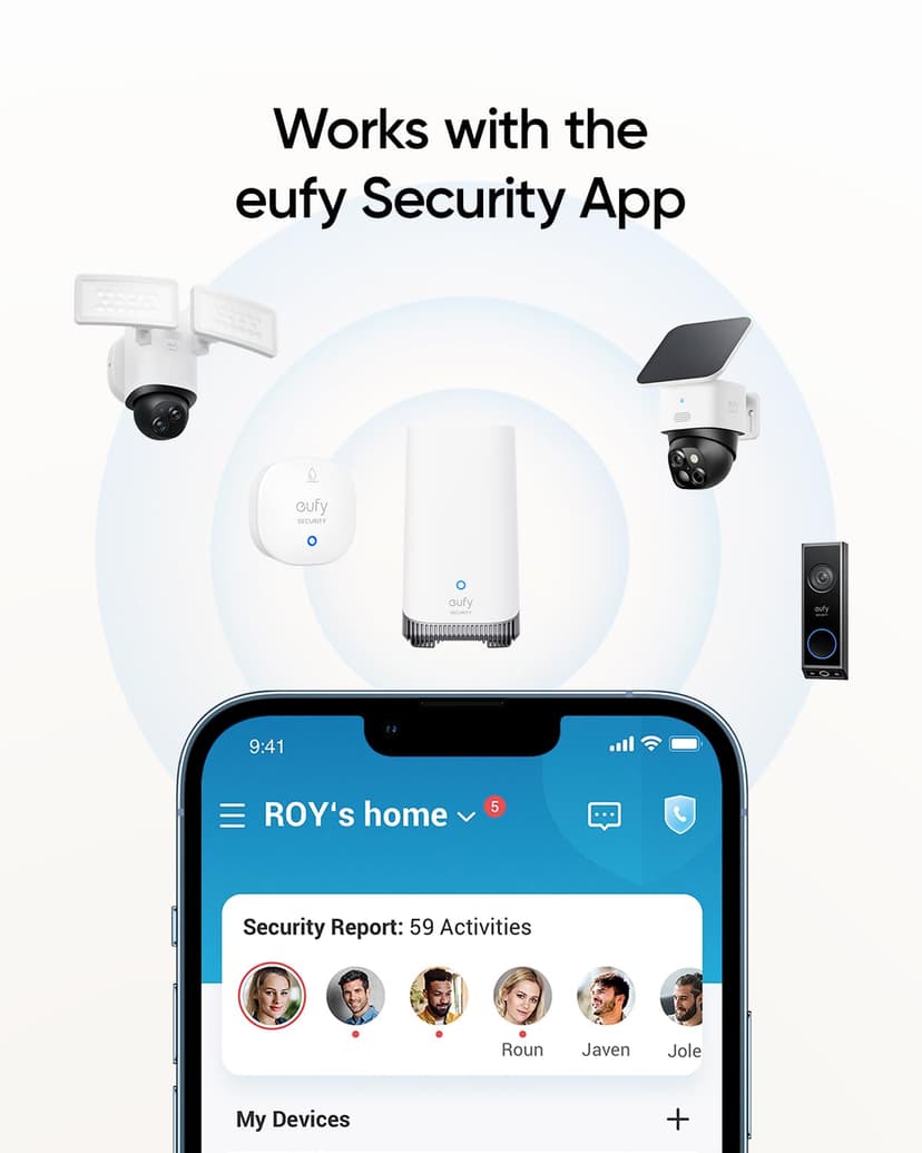 eufy Security Capteur d'eau et de gel avec alertes à distance, étanchéité IP65, autonomie de la batterie de 2 ans, HomeBase requise, compatible avec HomeBase S380 et S280, contrôle par application - 6