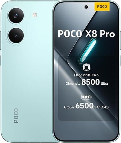 POCO X8 Pro, Smartphone 8+512 Go, Processeur Haut de Gamme Dimensity 8500-Ultra, écran AMOLED Ultra-Lumineux, 50 MP Sony IMX882 avec OIS, Vert, 1 an de Garantie supplémentaire, Chargeur Non Inclus