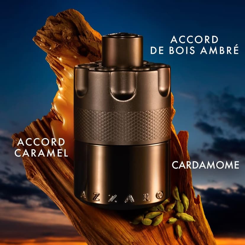 AZZARO The Most Wanted - Eau De Parfum Intense Homme - Fougère Ambré Boisé - Cardamome, Caramel Fondant & Bois Ambré - Tenue Longue Durée - Spray Vaporisateur - 2