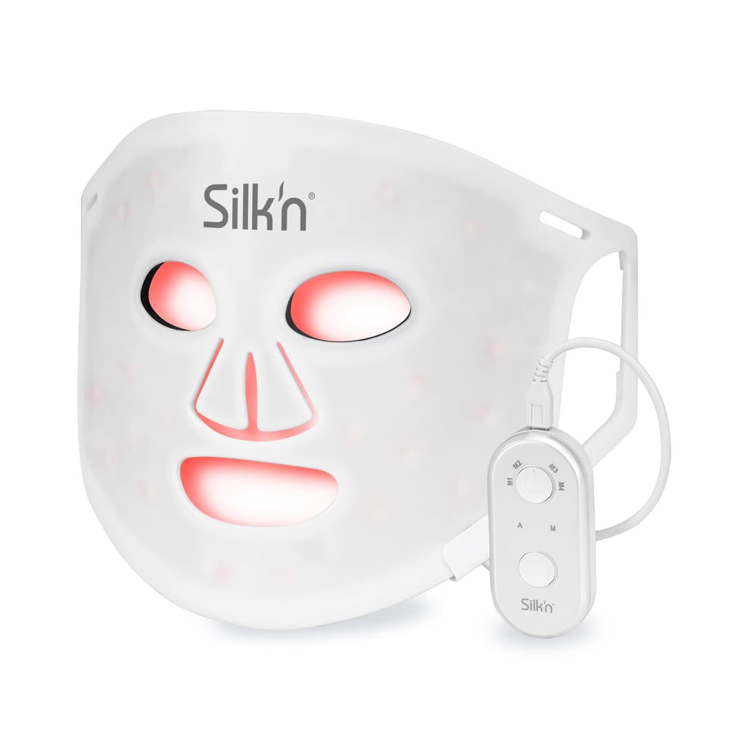Silk'n Masque Visage LED - LED Face Mask 100 - Masques pour le visage avec Lumière Rouge Anti-Âge - Sans fil, 100 LED