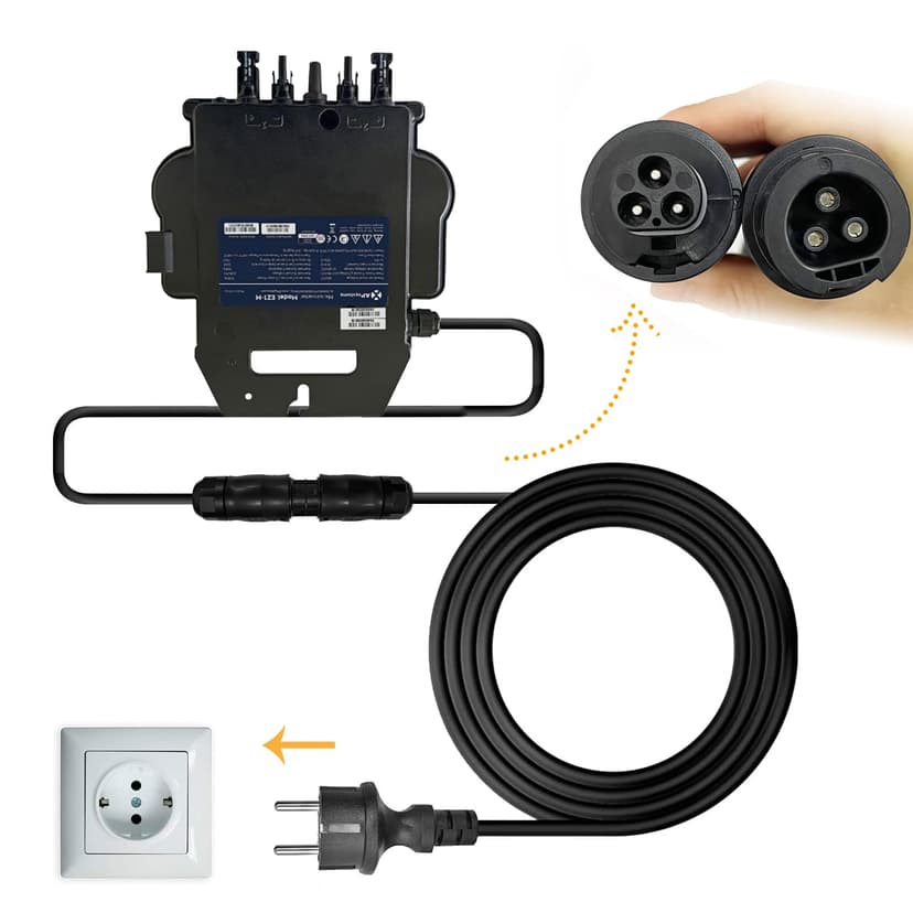 APsystems EZ1-M Micro Inverter 800 W with Wi-Fi and Bluetooth, PV VDE Certified, Plug & Play Inverter, Ideal for Balcony Power Plant - 4