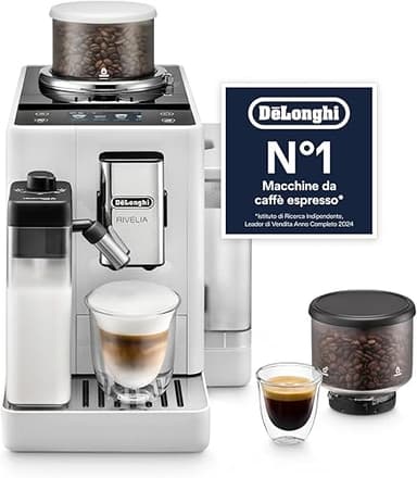 De'Longhi Rivelia EXAM440.55.W, Fully Automatic Coffee Ma…